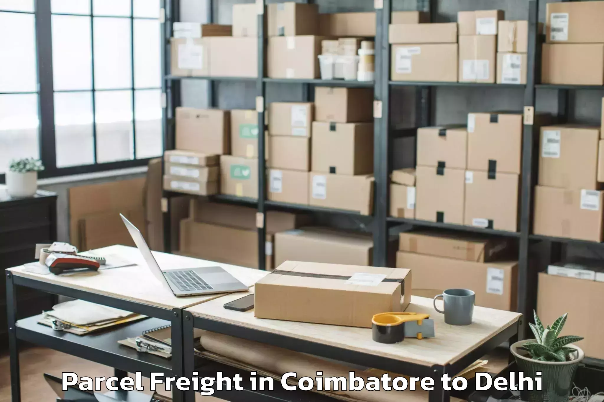 Comprehensive Coimbatore to Aggarwal City Mall Pitampura Parcel Freight